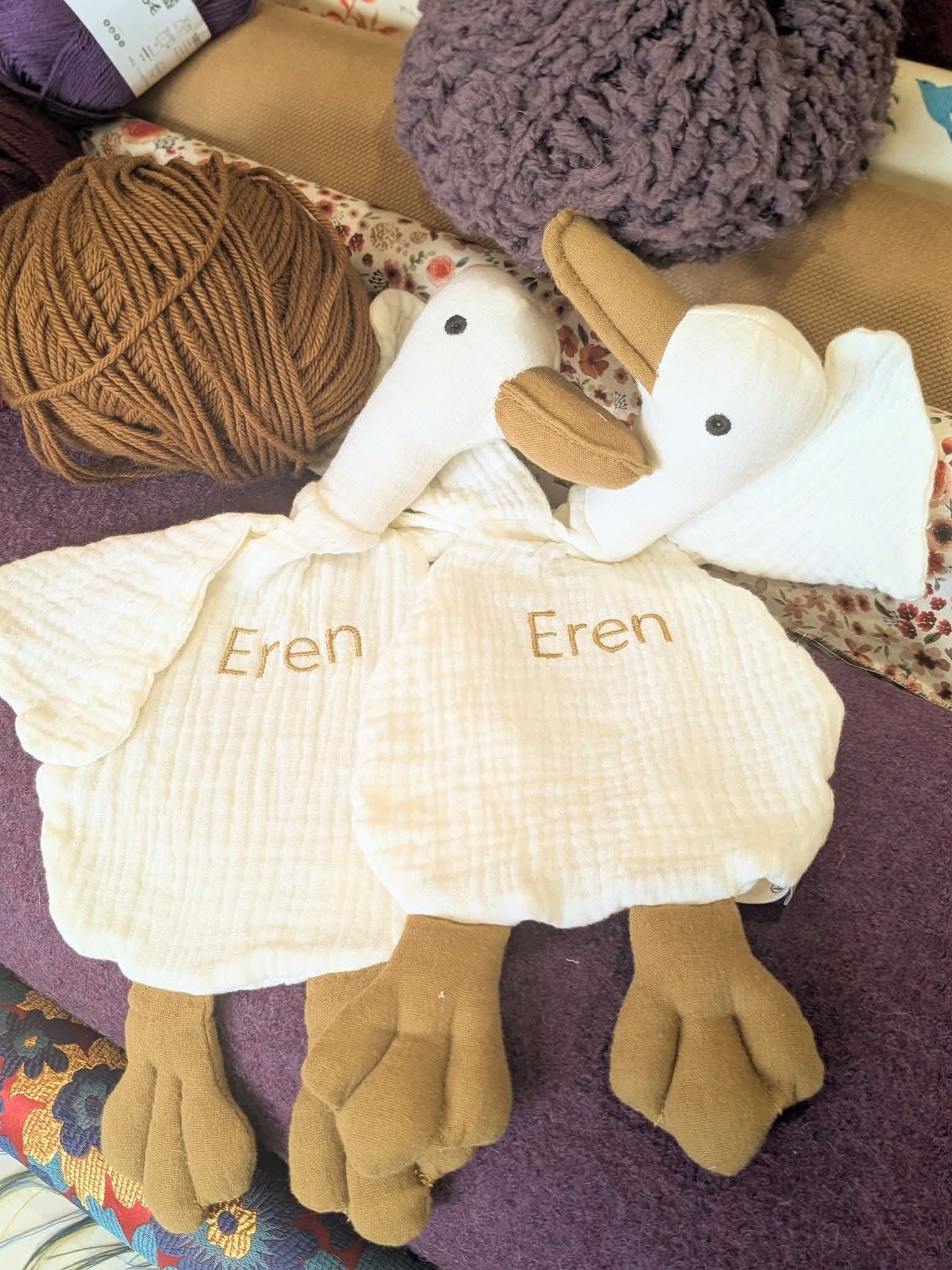 Doudous brodés personnalisés